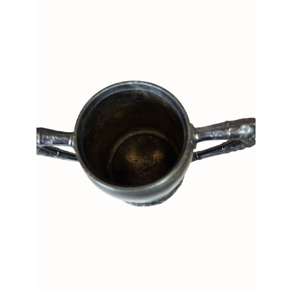 Antique Rockford Silver P Co. Sugar & Cream Dish floral etched rare - Picture 7 of 15